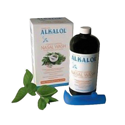 Alkalol Natural Soothing Nasal Wash Mucus Solvent And Cleaner Kit 16 Ounce